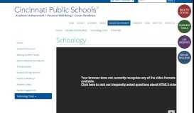 
							         Schoology | Cincinnati Public Schools								  
							    