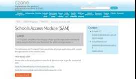 
							         Schools Access Module (SAM) - Czone								  
							    
