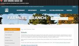 
							         Schools | Farmers Branch, TX - Official Website								  
							    