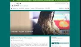 
							         Schools Human Resources | Lambeth School Services								  
							    