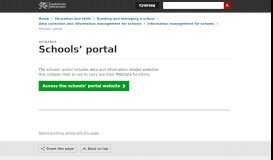 
							         Schools' portal | GOV.WALES								  
							    
