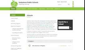 
							         Schools - Saskatoon Public Schools								  
							    