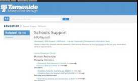 
							         Schools Support - HR/Payroll - Tameside Metropolitan Borough Council								  
							    