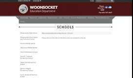 
							         Schools - Woonsocket Education Department								  
							    