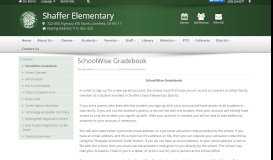 
							         SchoolWise Gradebook - Shaffer Elementary School								  
							    