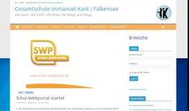 
							         Schul-Webportal startet – Gesamtschule Immanuel Kant · Falkensee								  
							    