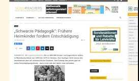 
							         “Schwarze Pädagogik”: Frühere Heimkinder fordern Entschädigung ...								  
							    