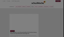 
							         Schwäbische - Das regionale Nachrichtenportal in Baden-Württemberg								  
							    