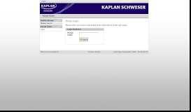 
							         Schweser Portal - Kaplan Schweser								  
							    