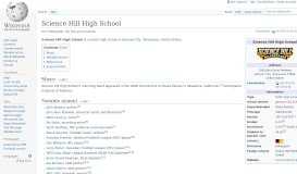 
							         Science Hill High School - Wikipedia								  
							    