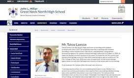 
							         Science / Takoa Lawson - Great Neck Public Schools								  
							    