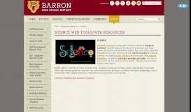 
							         Science Web Tools/Web Resources - Barron Area School District								  
							    