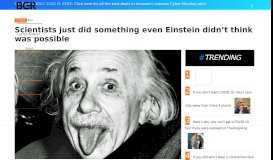 
							         Scientists just did something even Einstein didn't think was possible ...								  
							    
