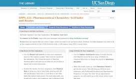 
							         SciFinder and Reaxys - SPPS 221: Pharmaceutical Chemistry ...								  
							    