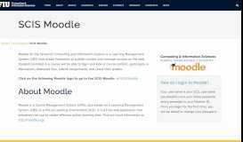 
							         SCIS Moodle | School of Computing and Information Sciences								  
							    
