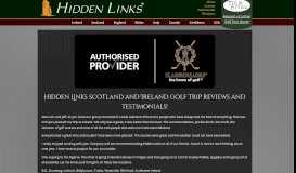 
							         Scotland and Ireland Golf Tour Reviews | Hidden Links Golf								  
							    