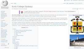 
							         Scots College (Sydney) - Wikipedia								  
							    