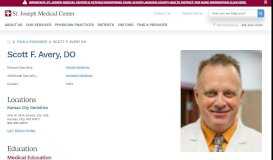 
							         Scott F. Avery DO - Physician Directory | St. Joseph Medical Center								  
							    