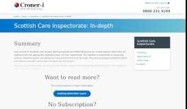 
							         Scottish Care Inspectorate: In-depth | Croner-i								  
							    