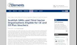 
							         Scottish SMEs and Third Sector Organisations Eligible for CE and CE ...								  
							    