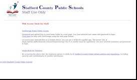 
							         SCPS Staff Page for Remote Access - Stafford County Public Schools								  
							    