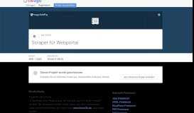 
							         Scraper für Webportal | twago								  
							    