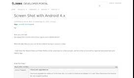 
							         Screen Shot with Android 4.x | Zebra Technologies Developer Portal								  
							    