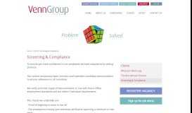 
							         Screening & Compliance - Venn Group								  
							    