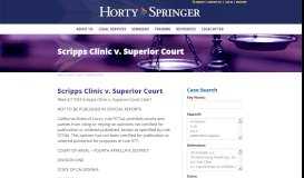 
							         Scripps Clinic v. Superior Court - Horty Springer								  
							    