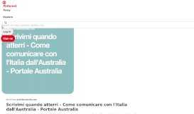 
							         Scrivimi quando atterri - Come comunicare con l'Italia dall'Australia ...								  
							    