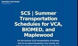 
							         SCS | Summer Transportation Schedules for VCA, BIOMED, and ...								  
							    