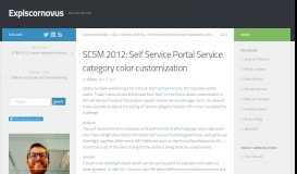 
							         SCSM 2012: Self Service Portal Service category color customization ...								  
							    