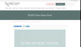 
							         SCWH's Online Patient Portal - Southern Crescent Women's HealthCare								  
							    