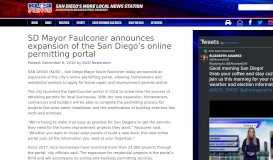 
							         SD Mayor Faulconer announces expansion of the San Diego's online ...								  
							    