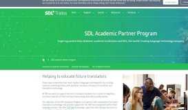 
							         SDL Academic Partner Program - SDL Trados								  
							    