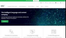 
							         SDL: Language Translation & Content Management Company								  
							    