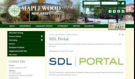 
							         SDL Portal | Maplewood NJ								  
							    