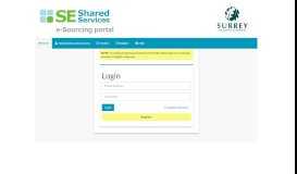 
							         SE Shared Services eSourcing Portal - Login								  
							    
