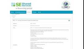 
							         SE Shared Services eSourcing Portal - Project Manage - Tender								  
							    
