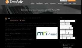 
							         Seamless integration with MRI Planet FM (formerly Qube ... - ZetaSafe								  
							    