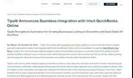 
							         Seamless Payables Integration with Intuit Quickbooks Online | Tipalti								  
							    