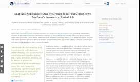 
							         SeaPass Announces CNA Insurance is in Production ... - Business Wire								  
							    