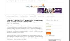 
							         SeaPass Announces CNA Insurance is in ... - WorkCompWire								  
							    