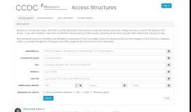 
							         Search - Access Structures - CCDC								  
							    