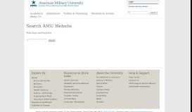 
							         Search AMU Website - American Military University								  
							    