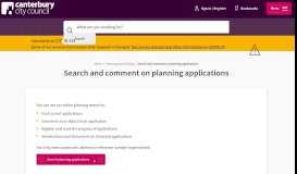 
							         Search and comment on planning applications - Canterbury City Council								  
							    