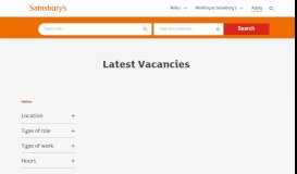 
							         Search & Apply - Sainsbury's Careers - Sainsburys.jobs								  
							    
