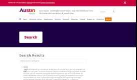 
							         Search - Austin Health								  
							    