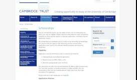 
							         Search awards for Australia | Scholarships | Cambridge Trusts								  
							    