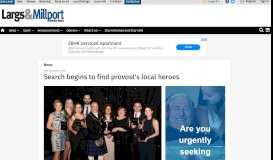 
							         Search begins to find provost's local heroes | Largs and Millport ...								  
							    